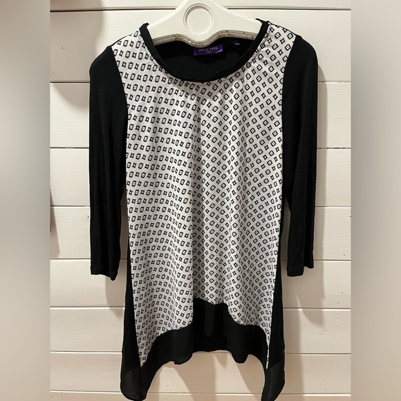 EMILIO PEPE Black & white tunic size L - Picture 1 of 8